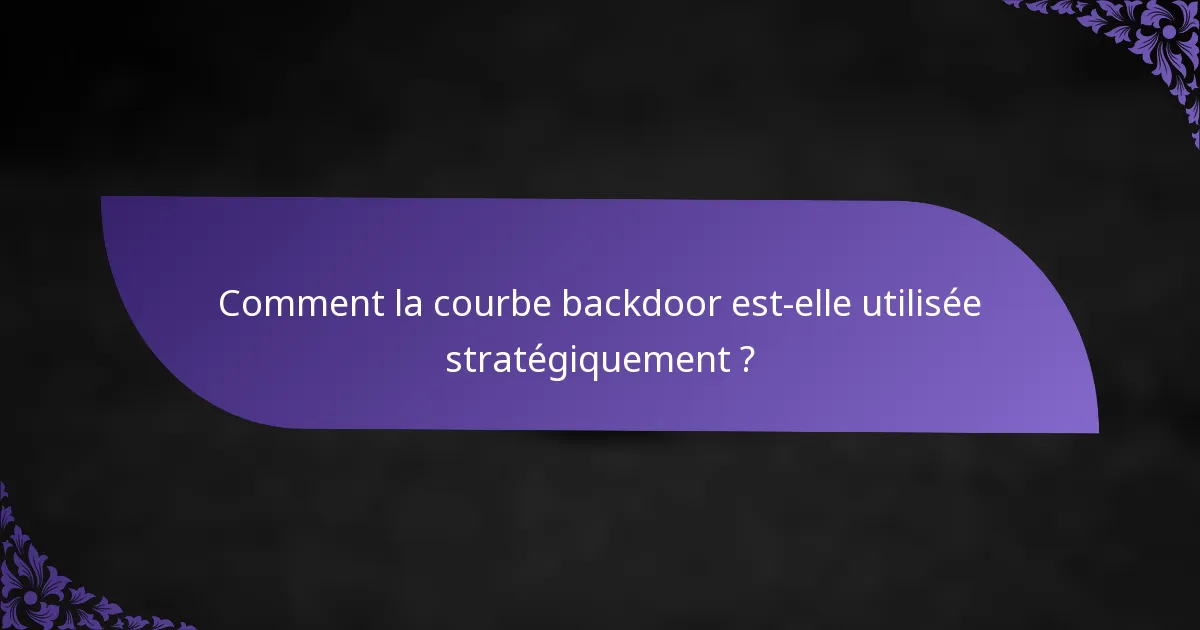 Comment la courbe backdoor est-elle utilisée stratégiquement ?